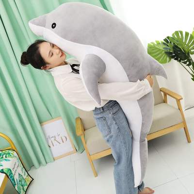 正版鲸鱼公仔海豚布娃娃毛绒玩具懒人睡觉抱抱枕玩偶生日礼物女孩