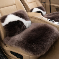 纯羊毛汽车坐垫冬季皮毛一体长毛绒无靠背三件套单片羊绒保暖座垫