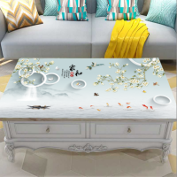 pvc环保软玻璃3d印花防水防烫防油客厅茶几床头柜餐卓垫多用桌布