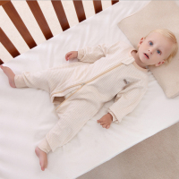 婴儿睡袋春秋薄款彩棉分腿棉透气宝宝睡袋儿童防踢被新生儿被子