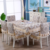 田园格子餐桌布椅垫椅套家用长方形茶几布艺餐椅垫套装桌布椅子套