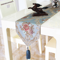 桌旗现代简约时尚欧式美式北欧地中海刺绣餐桌布艺茶几旗长条桌布