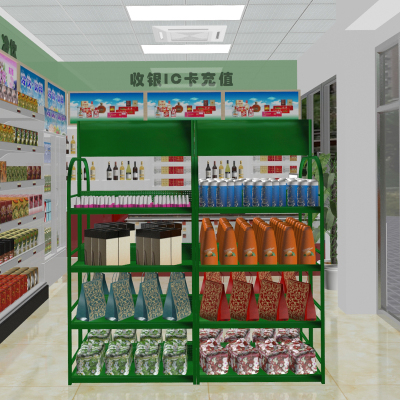 超市商品小货架机油展示架润滑油建材涂料展架饮料架便利店置物架