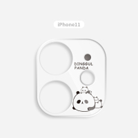iphone11玻璃全包一体镜头膜卡通彩绘摄像头保护pro|11熊猫（镂空款）