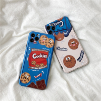 韩国卡通曲奇饼干适用11promax苹果x/xs/xr/se手机壳iphone7p可爱女8plus新款情侣硅胶全包摄像头
