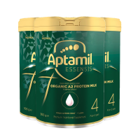有效期到25年6月-三罐装-Aptamil 澳洲爱他美光耀系列 奇迹绿罐 有机A2蛋白婴幼儿配方奶粉4段 900g/罐