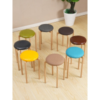 铁艺圆凳家用塑料板凳餐凳简约加厚餐桌凳创意小沙发凳子椅子