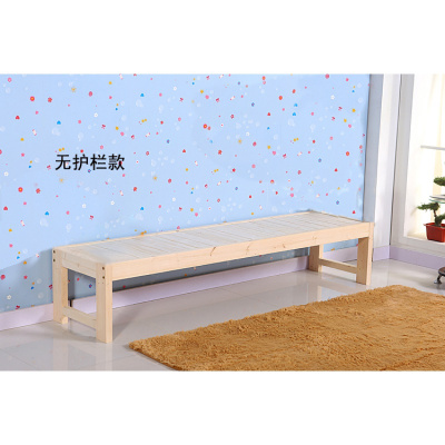 店庆特惠加宽加长床拼接实木床定制儿童床成人带护栏床简易床架松木床