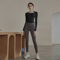 瑜伽服女春秋新款套装运动跑步训练时尚简约长袖健身服运动套装女