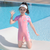 泳衣儿童女孩连体中大童可爱宝宝防晒游泳衣专业学生游泳装备套装