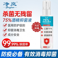 防病毒75%酒精消毒液杀毒杀菌居家两用便携式免洗消毒喷剂护全家 120ML装 75度酒精消毒喷剂(3瓶)