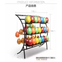 金蛋彩蛋道具金元宝活动砸金蛋架子展架15cm20cm彩色金蛋 三层半圆展架+21cm五色彩蛋45个