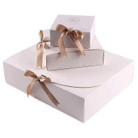 礼品盒ins风大号精美生日伴手礼盒包装盒空盒大理石纹盒子 白色 中号+手提袋