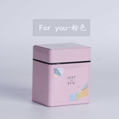 小铁盒零食盒子收纳盒便携可爱ins糖果盒小随身带小盒子精致 复古 粉色小号