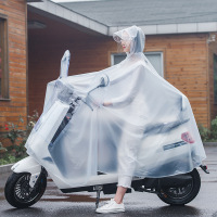 电瓶电动车雨衣时尚透明连体pvc雨衣摩托自行车雨披