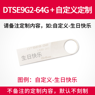 DTSE9G2/64G-自定义 标配|旗舰dtse9g264gu盘个性定制金属迷你移动u盘电脑商务办公高速3.0优盘学生