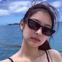 ins韩版网红ulzzang原宿复古猫眼墨镜jennie娜娜同款小脸太阳眼镜