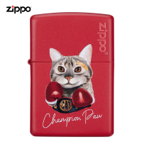 zippo芝宝打火机美国进口防风煤油打火机Zippo宠物猫可爱个性冠军猫