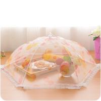 菜罩可饭罩小号食物罩饭菜家用盖菜罩长方形透明大号折叠保护罩 敬平 大号水果花