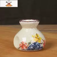 简约釉下彩陶瓷牙签筒家庭餐厅火锅干冰小瓶子收纳盒饭店日式盅 敬平 清彩布袋牙签筒