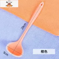硅胶汤勺 可高温家用大号盛汤汤勺长柄炒菜大勺子锅铲不粘锅专用 敬平 汤勺[橙色](买2发3支)