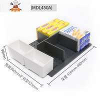 厨房抽屉碗碟架家用餐具碗盘收纳置物架沥水碗柜分隔式放碗架 敬平 中抽450-工具食品组合餐具架