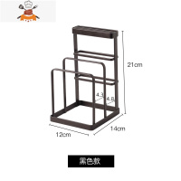 砧板刀架一体刀座锅盖架坐式台面厨房家用菜板刀具收纳落地置物架 敬平 刀架-深咖色刀具架