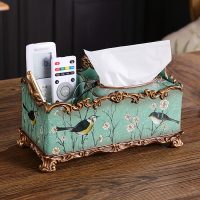 欧式纸巾盒餐巾抽纸盒多功能客厅茶几奢华家用美式遥控器收纳盒
