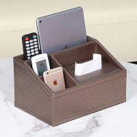 多功能纸巾盒北欧ins客厅茶几抽纸遥控器收纳盒创意简约家居家用|咖色钻石纹升级款