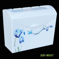 方形防水塑料草纸盒厕所卫生间纸巾盒手纸厕纸盒 免打孔手纸架。|百合花