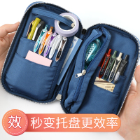 日本pan case多功能笔袋学生用盘子文具盒灯芯绒铅笔盒大容量可爱创意文具收纳盒子