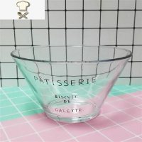 做水晶泥史莱姆的搅拌碗棒大号法文字母玻璃碗透明少女心材料套装 好养道 法文字母碗+透明搅拌棒