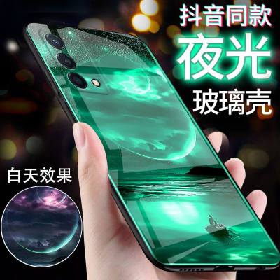 适用于oppo k9手机壳玻璃壳夜光oppok9保护套k9硅胶0pp0外壳女款个性创意全包防摔新款男