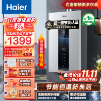 海尔(Haier)燃气热水器天然气水伺服恒温家用智能变升多重安防健康洗APP智能节能省气16L [WM5pro]