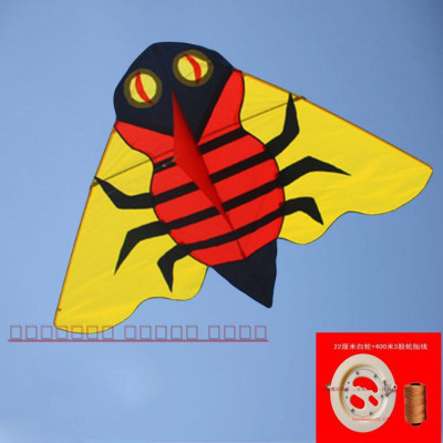 潍坊风筝 蜜蜂大蜂风筝 微风易飞大型 成人正品创意 三维工匠 王侉子小蜜蜂400米22cm绿水晶轮