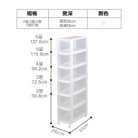 窄型抽屉式收纳柜塑料整理柜爱丽丝冰箱夹缝角落窄柜子 三维工匠收纳箱