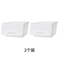 可叠加翻盖收纳箱衣柜储物箱 塑料衣服儿童玩具杂物整理箱 三维工匠