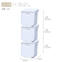 日本前开式玩具收纳箱 塑料翻盖整理箱大号叠加储物箱 三维工匠