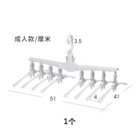 三维工匠衣架家用晒衣挂架子挂钩儿童衣服收纳折叠魔术晾衣撑晾 成人升级款+8个挂钩[买2送1,送成人款+无配件]晾晒架