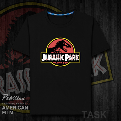 珂卡慕(KEKAMU)侏罗纪世界棉短袖T恤侏罗纪公园恐龙电影周边印花体恤上衣