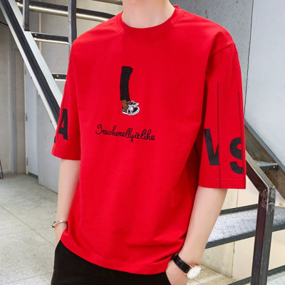 珂卡慕(KEKAMU)新款男士T恤夏季学生半袖衣服韩版宽松体恤潮流袖男装