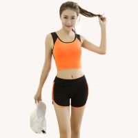 珂卡慕(KEKAMU)健身套装女瑜伽服性感美背文胸夏季健身房速干衣跑步运动套装女士
