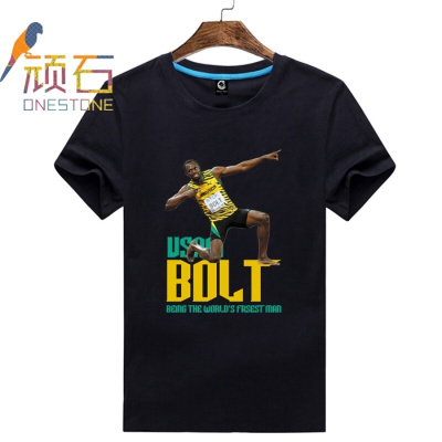 珂卡慕(KEKAMU)牙买加飞人BOLT博尔特退役纪念短袖T恤田径比赛