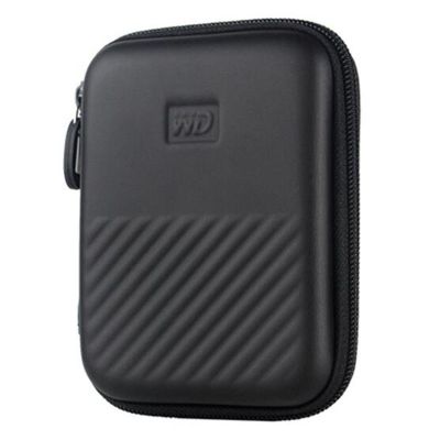西数移动硬盘收纳包硬壳防震2.5寸通用硬盘包耳机u盘数码收纳包-01|西数专用黑色 默认