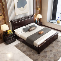 怡红院 床 新中式实木床1.8双人主卧室现代简约1.5米储物轻奢名样板房宿婚床