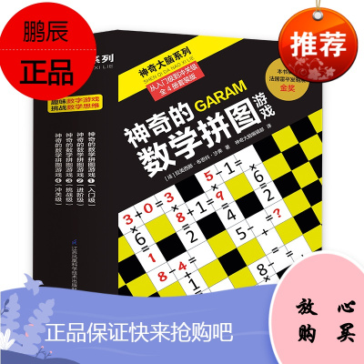 官方正版 神奇的数学拼图游戏 4册套装 数学智力 拼图 数学逻辑游戏增强运算能力思维培养以四则运算为