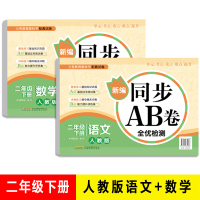 2020春二年级下册语文数学试卷课本配套练习册 小学生二年级下册同步训练试卷测试卷人教部编版RJ 单元期中期末考试卷子冲