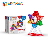 ARTMAG彩窗磁力片46片精品礼盒装摩天轮套装 儿童益智玩具积木拼装