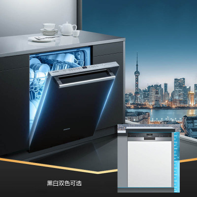 西门子 全嵌入式全自动洗碗机双重烘干13套SJ636X01JC(黑白双色面板可选)