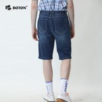 Boton/波顿五分裤男夏季宽松直筒牛仔短裤百搭休闲牛仔裤